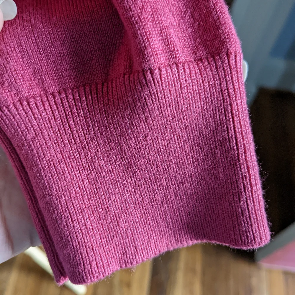 🎀 EUC Cable & Gauge Rosy Pink Crew Neck Bow Sweater, Size XL - Picture 6 of 10